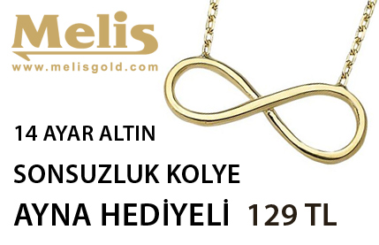 Melis Gold Altın Sonsuzluk Kolye Ayna Hediyeli